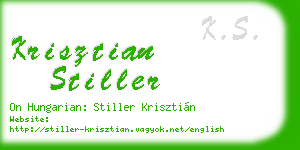 krisztian stiller business card